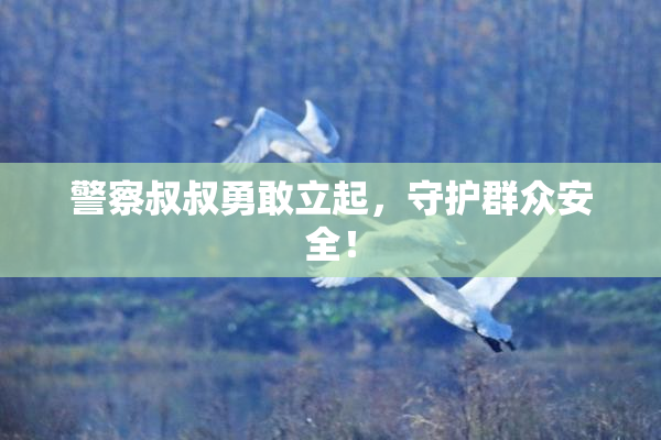 警察叔叔勇敢立起，守护群众安全！