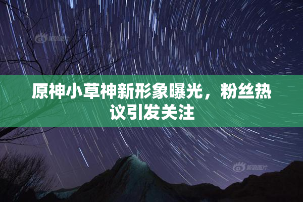 原神小草神新形象曝光，粉丝热议引发关注