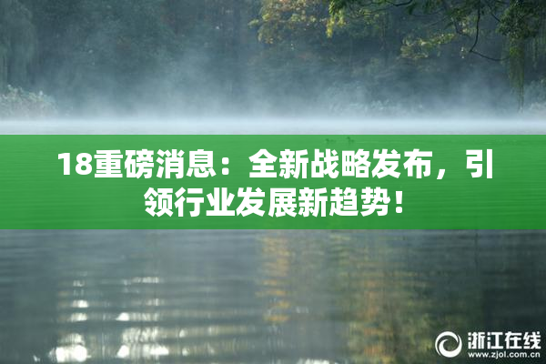 18重磅消息：全新战略发布，引领行业发展新趋势！