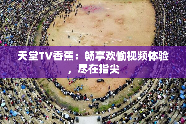 天堂TV香蕉：畅享欢愉视频体验，尽在指尖