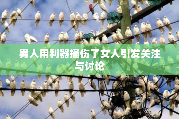 男人用利器捅伤了女人引发关注与讨论
