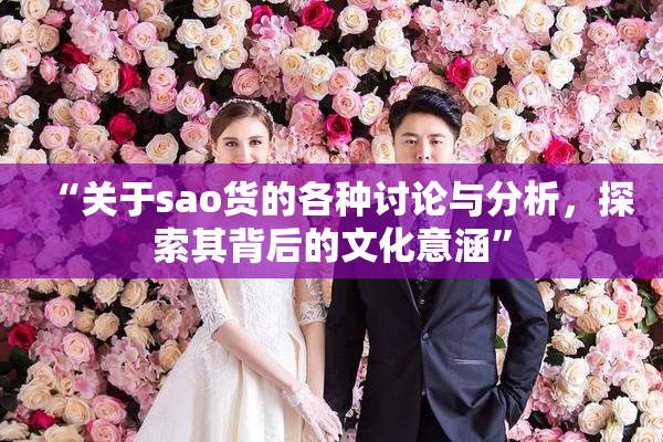 “关于sao货的各种讨论与分析，探索其背后的文化意涵”