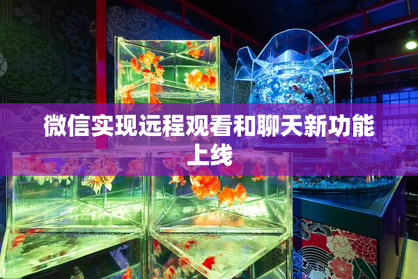 微信实现远程观看和聊天新功能上线