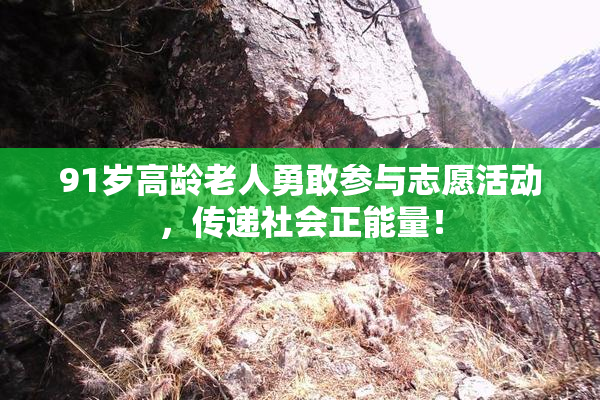 91岁高龄老人勇敢参与志愿活动，传递社会正能量！