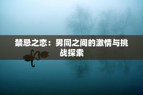 禁忌之恋：男同之间的激情与挑战探索