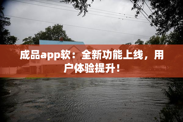 成品app软：全新功能上线，用户体验提升！