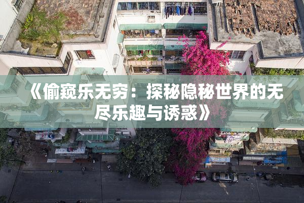 《偷窥乐无穷：探秘隐秘世界的无尽乐趣与诱惑》
