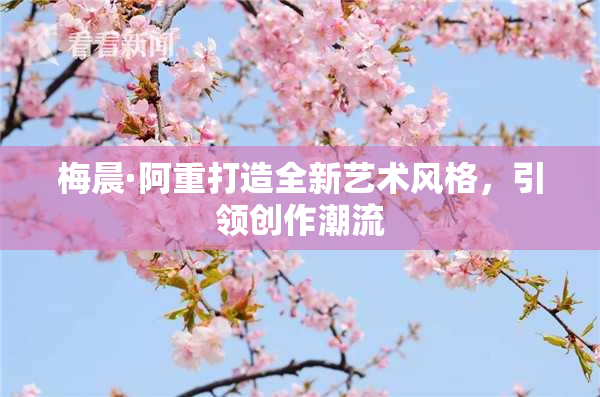 梅晨·阿重打造全新艺术风格，引领创作潮流