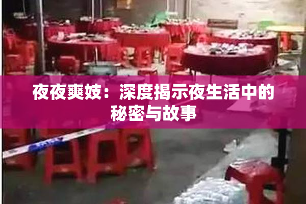 夜夜爽妓：深度揭示夜生活中的秘密与故事