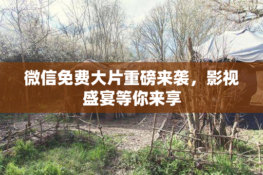 微信免费大片重磅来袭，影视盛宴等你来享