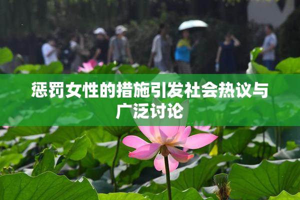 惩罚女性的措施引发社会热议与广泛讨论