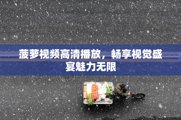 菠萝视频高清播放，畅享视觉盛宴魅力无限