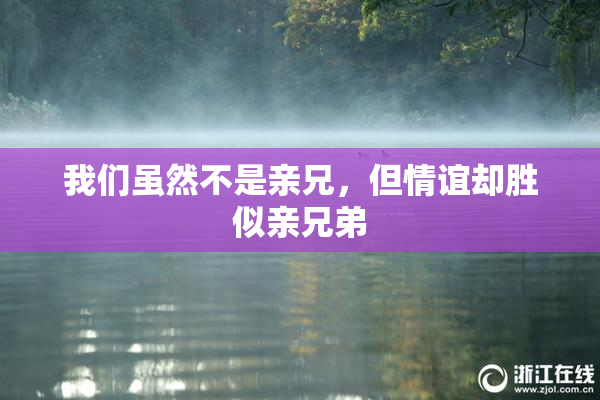 我们虽然不是亲兄，但情谊却胜似亲兄弟