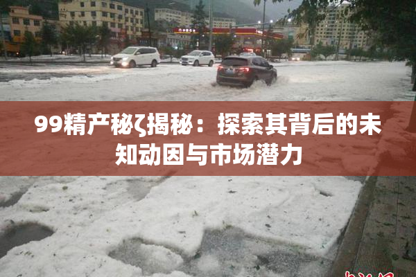 99精产秘ζ揭秘：探索其背后的未知动因与市场潜力