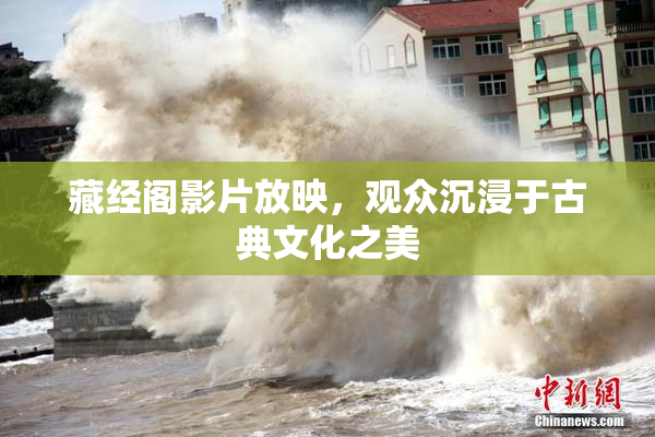 藏经阁影片放映，观众沉浸于古典文化之美