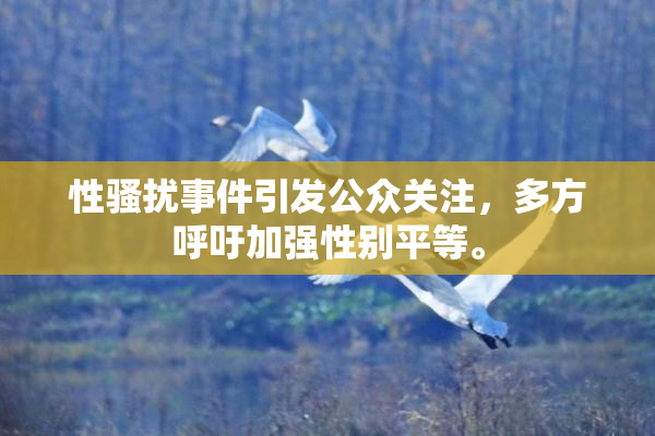 性骚扰事件引发公众关注，多方呼吁加强性别平等。