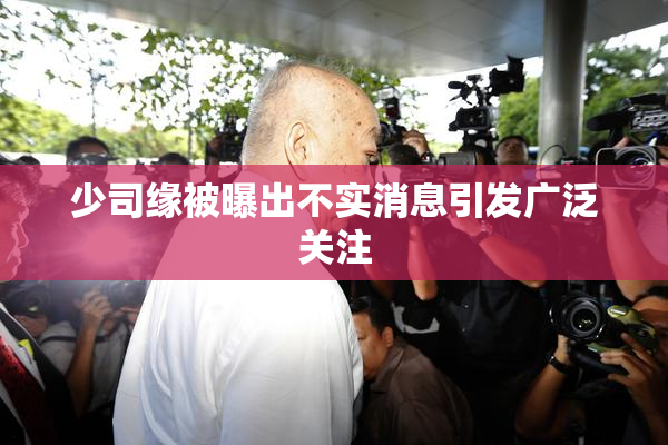 少司缘被曝出不实消息引发广泛关注