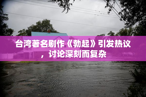 台湾著名剧作《勃起》引发热议，讨论深刻而复杂