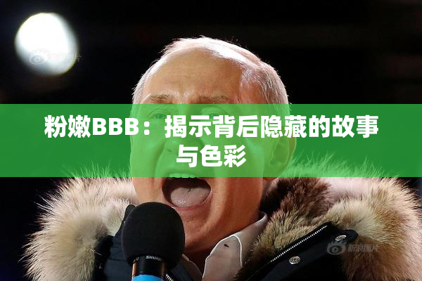 粉嫩BBB：揭示背后隐藏的故事与色彩