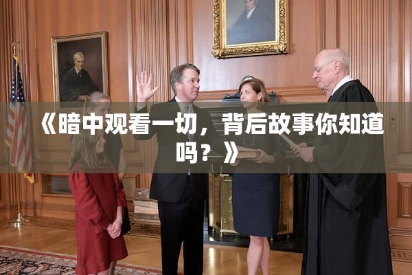 《暗中观看一切，背后故事你知道吗？》