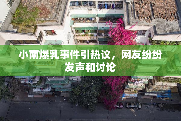 小南爆乳事件引热议，网友纷纷发声和讨论