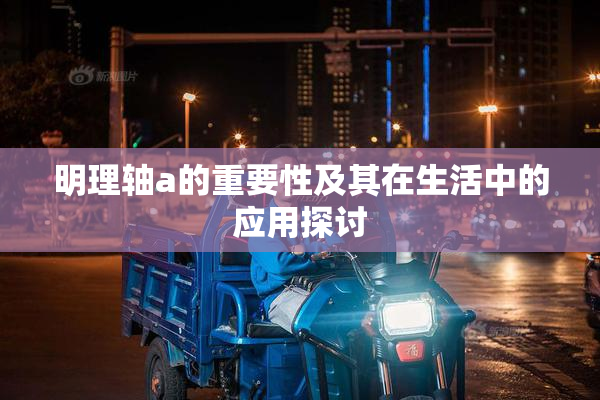 明理轴a的重要性及其在生活中的应用探讨