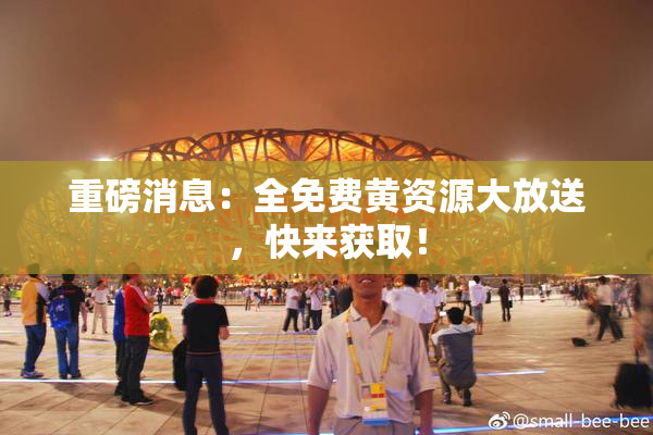 重磅消息：全免费黄资源大放送，快来获取！