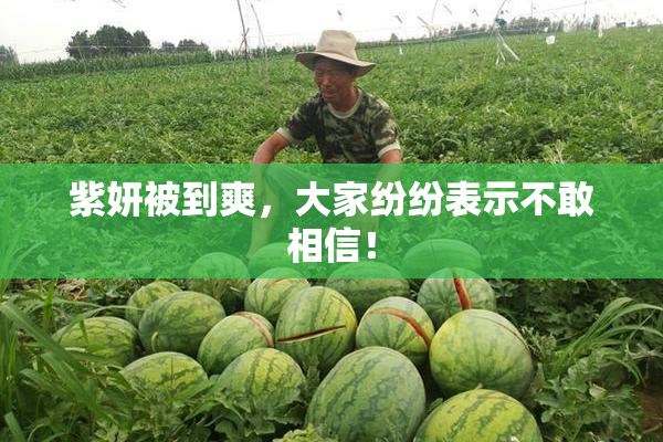 紫妍被到爽，大家纷纷表示不敢相信！