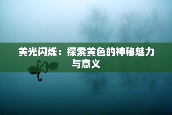 黄光闪烁：探索黄色的神秘魅力与意义