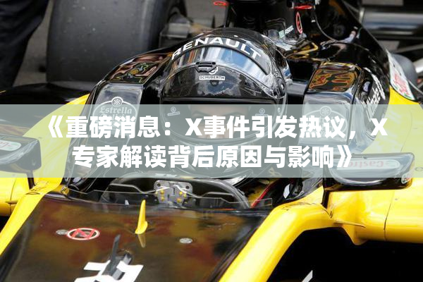 《重磅消息：X事件引发热议，X专家解读背后原因与影响》