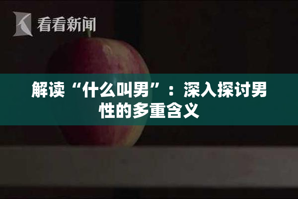 解读“什么叫男”：深入探讨男性的多重含义
