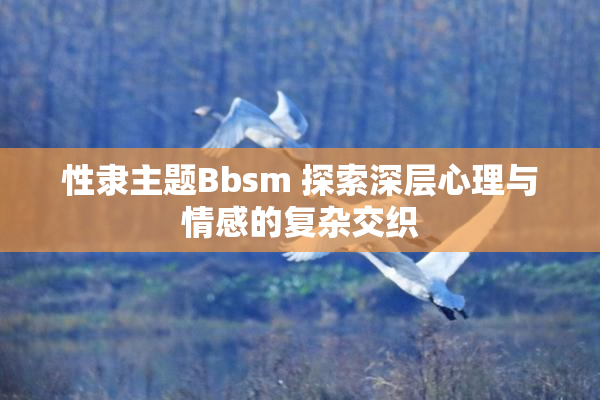 性隶主题Bbsm 探索深层心理与情感的复杂交织