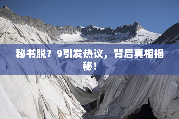 秘书脱？9引发热议，背后真相揭秘！