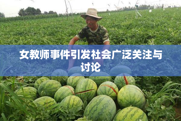 女教师事件引发社会广泛关注与讨论