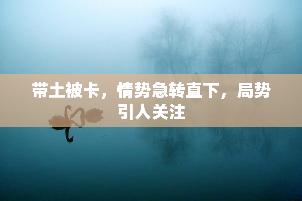 带土被卡，情势急转直下，局势引人关注