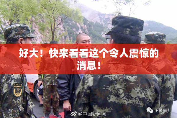 好大！快来看看这个令人震惊的消息！