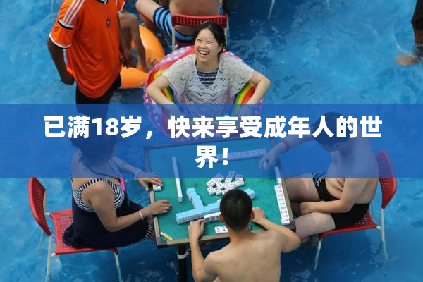 已满18岁，快来享受成年人的世界！