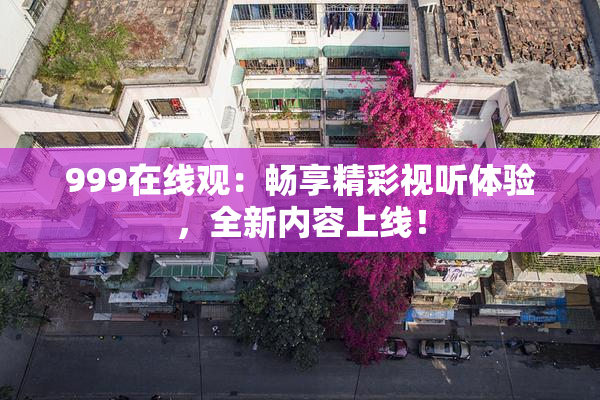 999在线观：畅享精彩视听体验，全新内容上线！