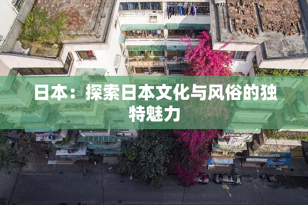 日本：探索日本文化与风俗的独特魅力