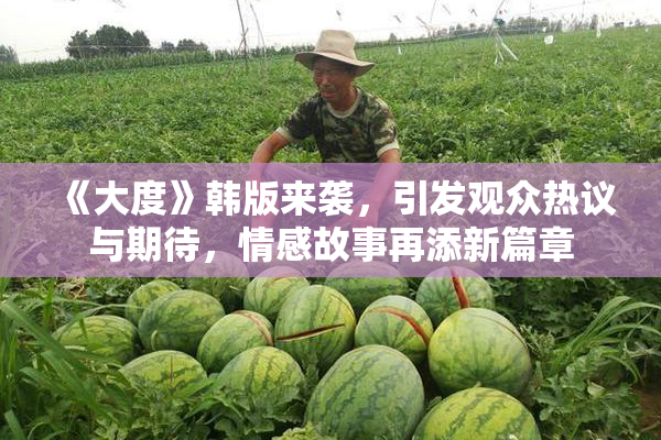 《大度》韩版来袭，引发观众热议与期待，情感故事再添新篇章