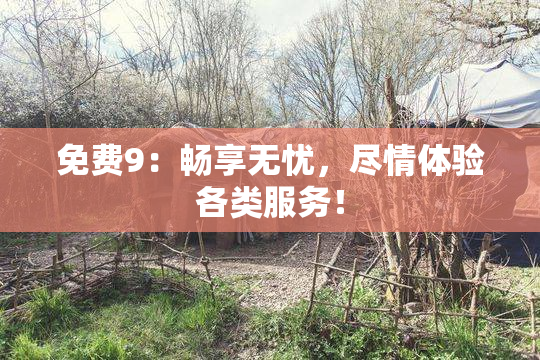 免费9：畅享无忧，尽情体验各类服务！