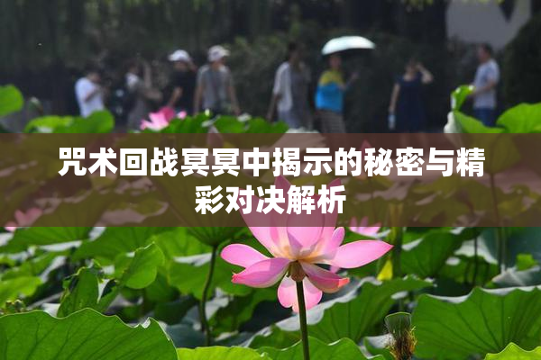 咒术回战冥冥中揭示的秘密与精彩对决解析