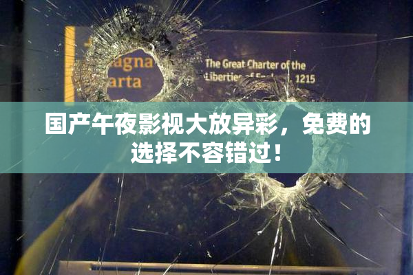 国产午夜影视大放异彩，免费的选择不容错过！