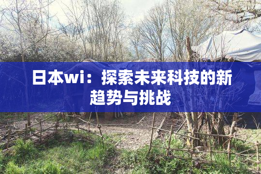 日本wi：探索未来科技的新趋势与挑战
