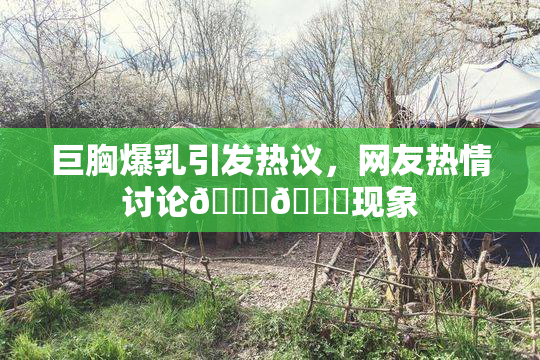 巨胸爆乳引发热议，网友热情讨论🔞🔞现象