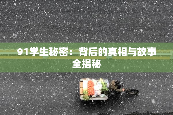 91学生秘密：背后的真相与故事全揭秘