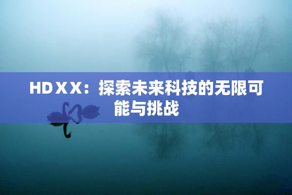 HDⅩX：探索未来科技的无限可能与挑战