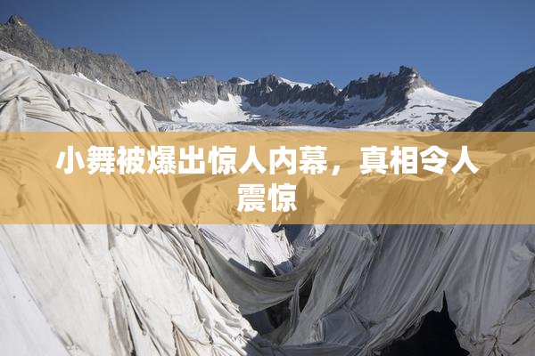 小舞被爆出惊人内幕，真相令人震惊