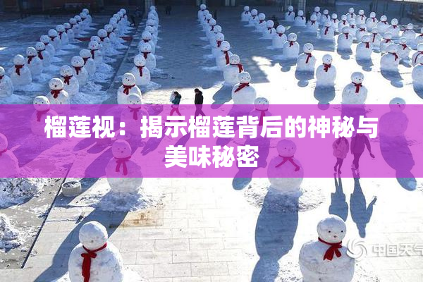 榴莲视：揭示榴莲背后的神秘与美味秘密