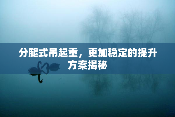 分腿式吊起重，更加稳定的提升方案揭秘